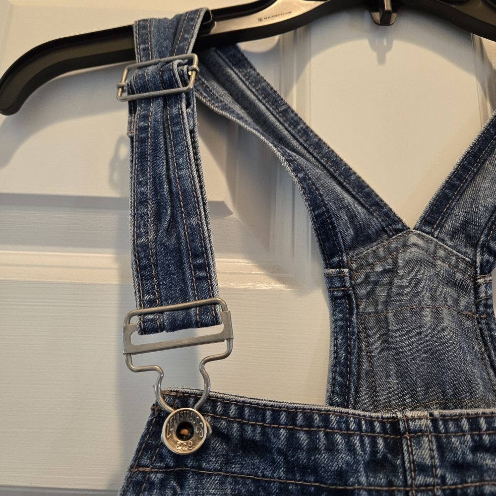 Vintage 90s Levi Strauss & Co Overalls S Medium Blue Wash 100% Cotton Denim - Picture 6 of 11